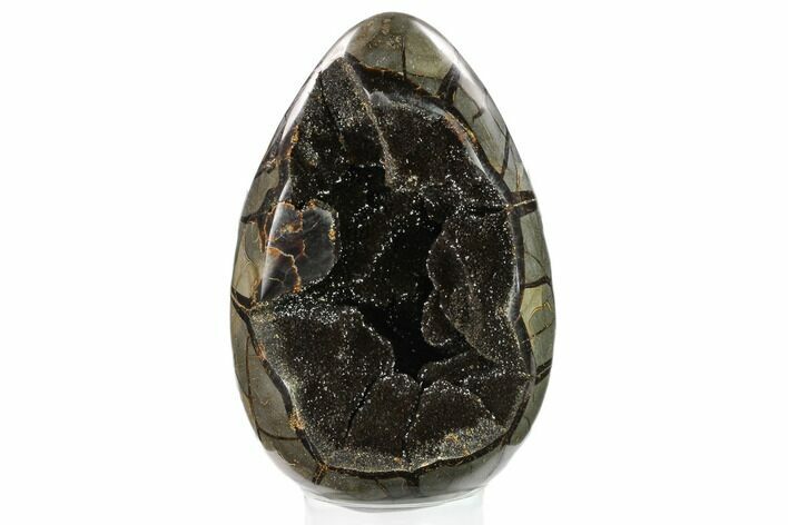Septarian Dragon Egg Geode - Crystal Filled #134434